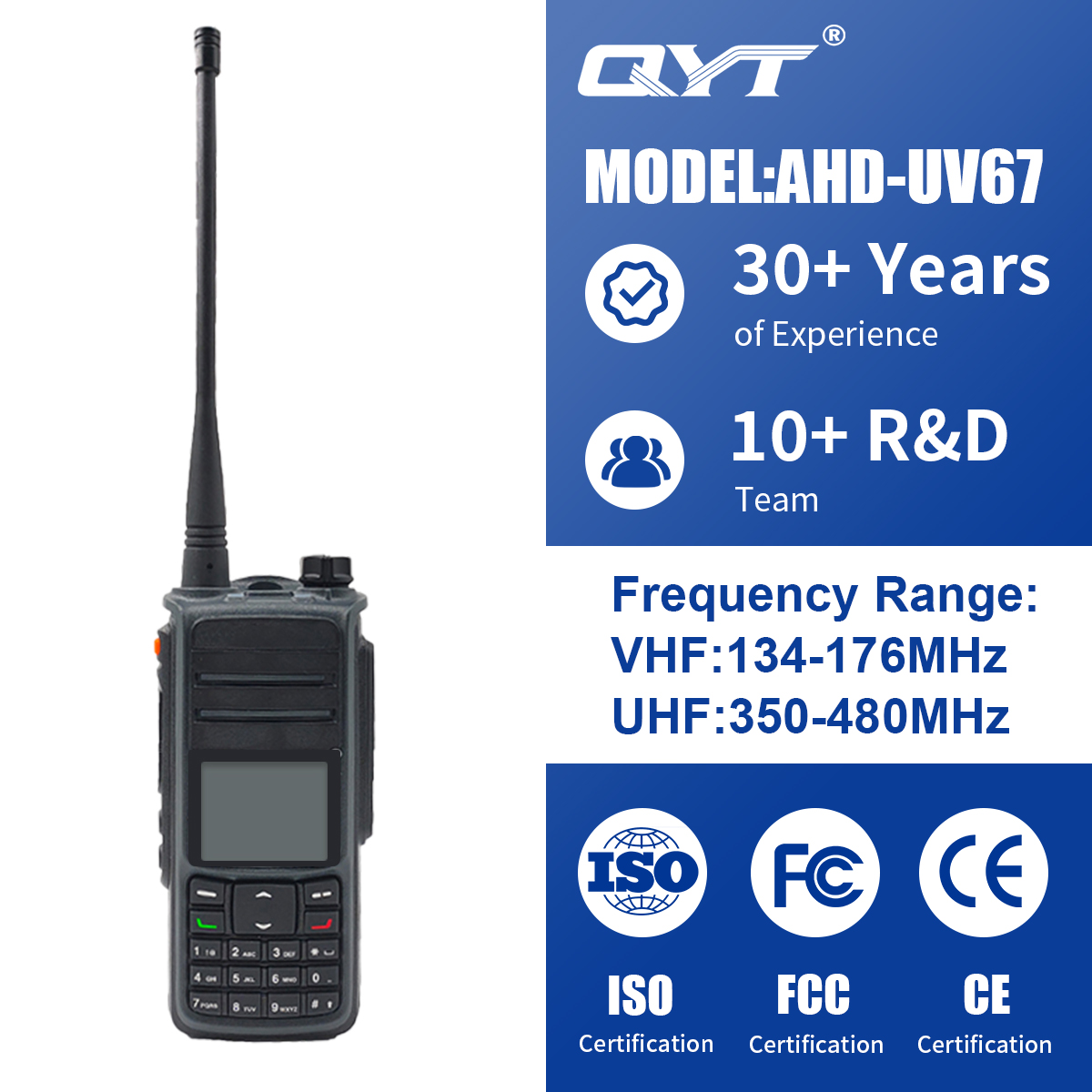 QYT AHD-UV67 Walkie Talkie