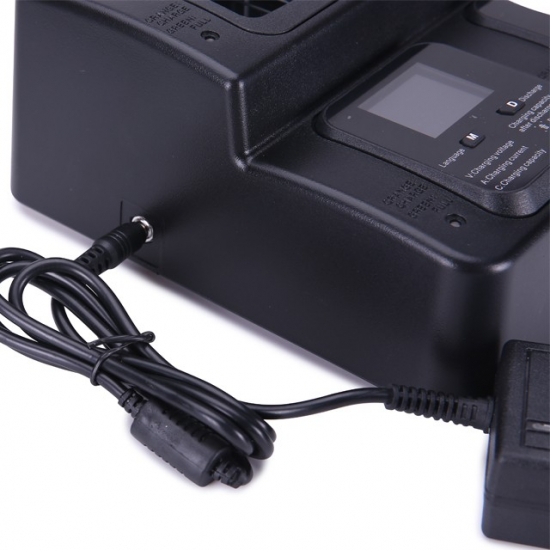 Tipo de ranura reemplazable adaptable cargador de batería de walkie talkie inteligente de 3 vías 