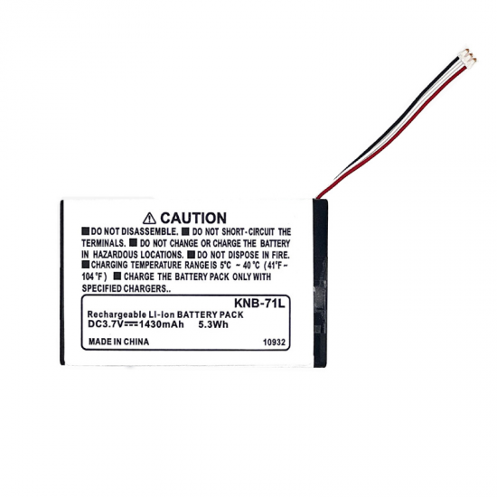 Batería de reemplazo de iones de litio KNB-71L 3,7 V 1430 mAh compatible con radio portátil Kenwood PKT-23